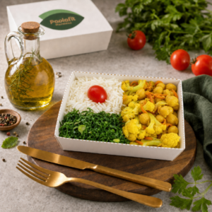SALADA DE GRÃO DE BICO C/ LEGUMES E ARROZ (350g)