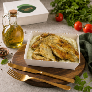 FILÉ DE FRANGO GRELHADO E PURÊ DE BATATA DOCE (450g)